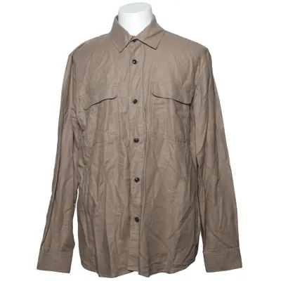 Shirt (Bruin) van Dressmann Katoen, Linnen
