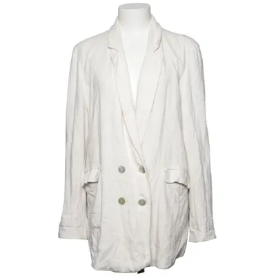 Blazer (Beige) fra Dotti Linned, Polyester, Viscose