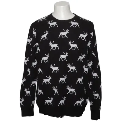 Pull de Noël (Noir, Blanc) de Emilio Acrylique, Coton