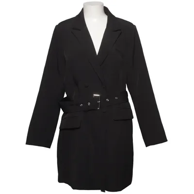 Coat (Black) from Missguided Plus Elastane, Polyester