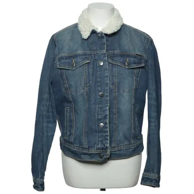 Gevoerde spijkerjas (Blauw) van Mango Jeans Katoen, Polyamide, Polyester