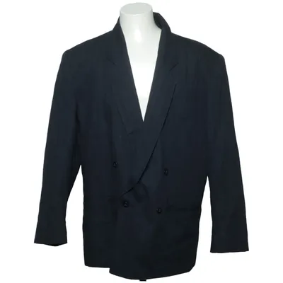 Blazer (Blauw) van Joe Riwa Katoen, Linnen, Viscose