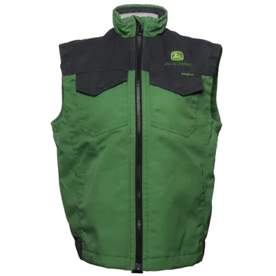 Outer vest (Green, Gray) from John Deere Cotton, Polyester