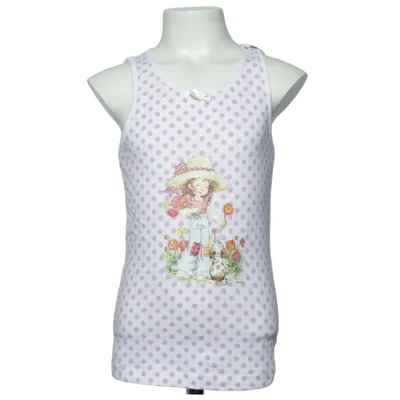 Tanktop (Hvid, Lilla) fra Sarah Kay Bomuld, Elastan