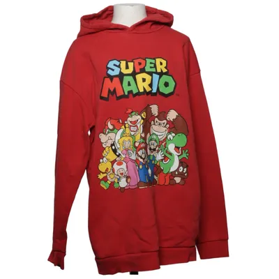 Kapuzenpullover (Rot, Mehrfarbig) von Super Mario Baumwolle, Polyester