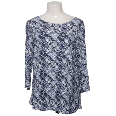 Blouse (Blue, White, Black) from Dobber Viscose