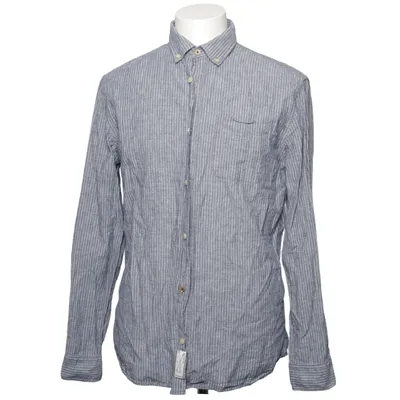 Shirt (Blauw, Wit) van Premium by Jack & Jones Katoen, Linnen