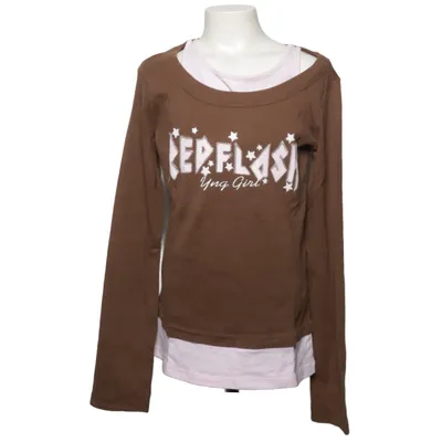 Long sleeve T-shirt (Brown, Pink) from H&M Young