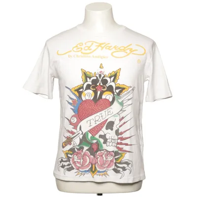T-shirt (Vit, Flerfärgad) från Ed Hardy by Christian Audigier Bomull