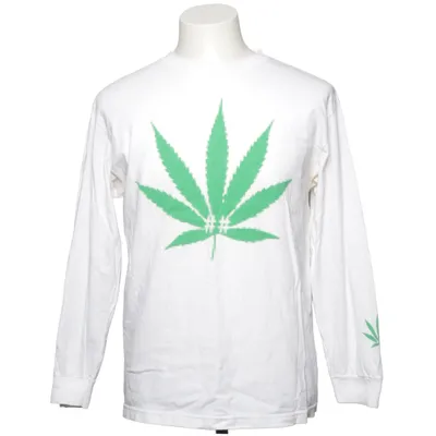 Langærmet t-shirt (Hvid, Grøn) fra Been Trill Bomuld