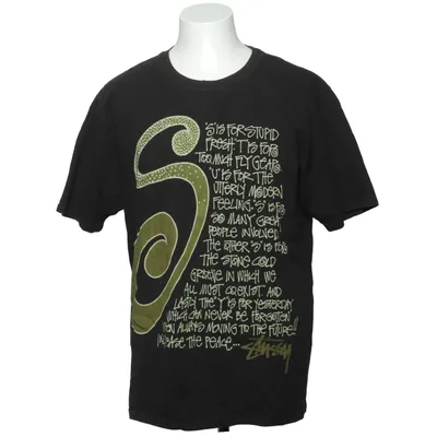 T-shirt (Zwart, Groen) van Stüssy Katoen