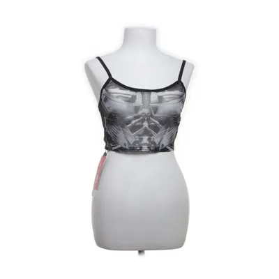 Crop top (Black, Multicolored) from Romwe Elastane, Polyester