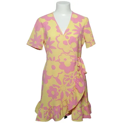 Omlottklänning (Rosa, Gul) från ONLY Elastan, Polyester