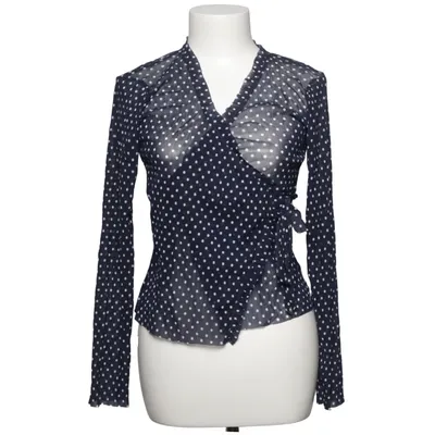 Wickelbluse (Blau, Weiß) von Josephine & Co Elasthan, Polyamid