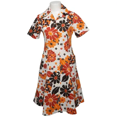 Shirt dress (White, Orange, Brown) from Barbarella