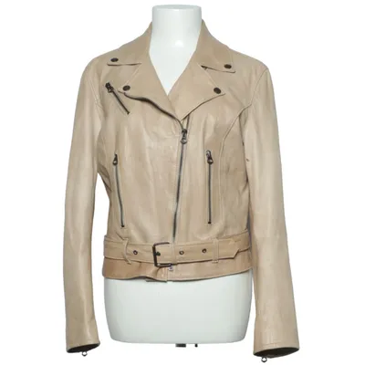 Bikerjacka (Beige) från vera pelle Skinn