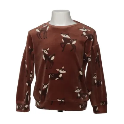 Sweatshirt (Brown) from Lindex Kids Elastane, Polyester
