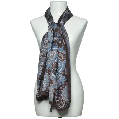 Shawl (Blue, Brown) Silk
