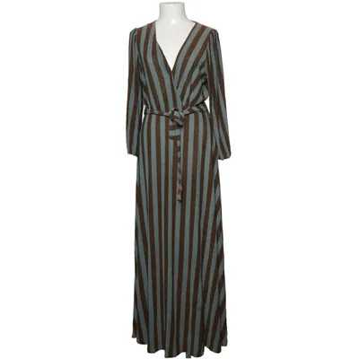 Wrap dress (Brown, Blue) from Background