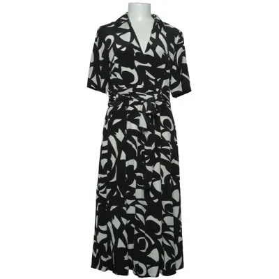 Wrap dress (Black, White) from Atelier Creation Polyester, Silk