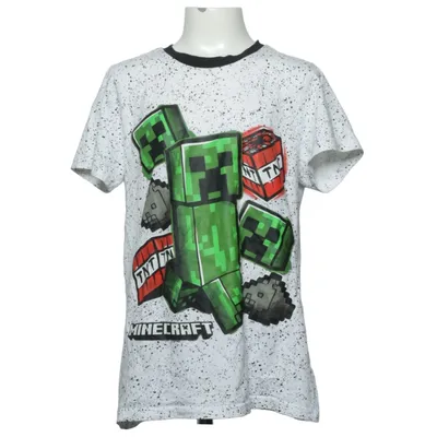 T-shirt (Vit, Flerfärgad) från Minecraft Bomull