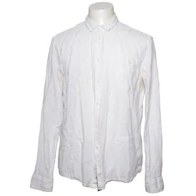 Chemise (Blanc) de Blend Denim Coton, Lin