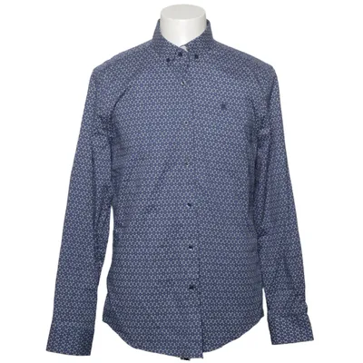 Chemise (Bleu, Blanc) de Avva Coton, Élasthane