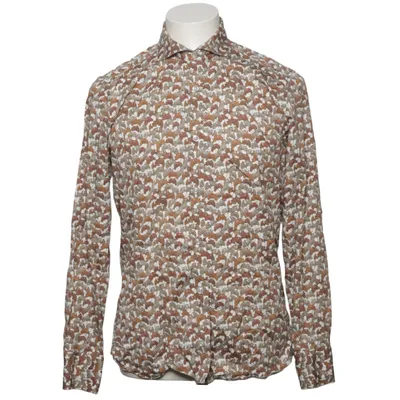 Shirt (Brown, White) from Tailor Store Cotton