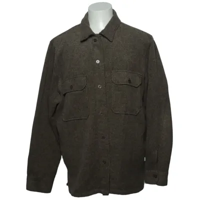 Överskjorta (Brun) från Woodbird Polyester, Ull
