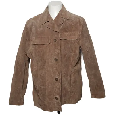 Veste en cuir (Marron) de Redwood Outdoor Sportswear Polyester, Daim
