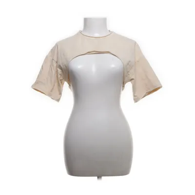 Crop top (Beige) van Bo+Tee Katoen, Elastaan