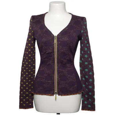 Cardigan (Lila, Groen, Geel) van Eva & Claudi Acryl, Alpacawol, Zijde