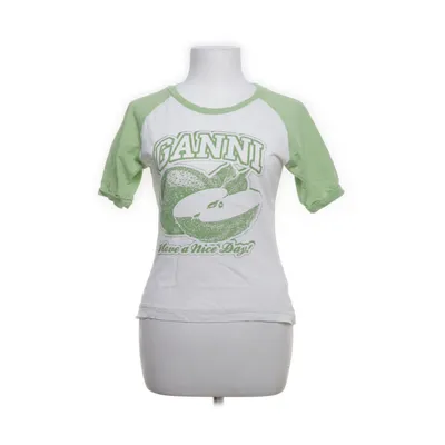 T-shirt (Wit, Groen) van Ganni Katoen