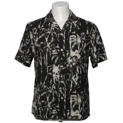 Korte mouwen shirt (Zwart, Wit) van Pieces Linnen, Viscose