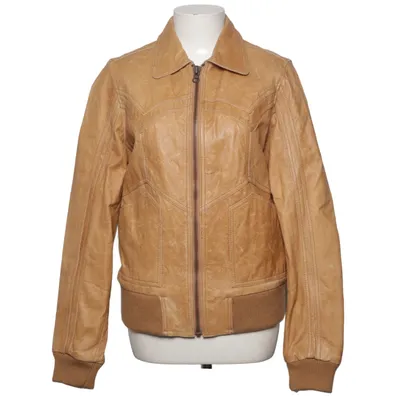 Leather jacket (Brown) from Blendshe Acrylic, Leather, Polyester