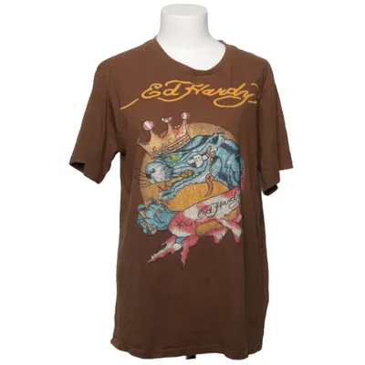 T-shirt (Bruin) van Ed Hardy by Christian Audigier Katoen
