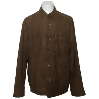 Leather jacket (Brown) from Montes Leather, Polyester