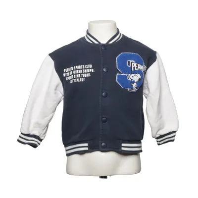 Varsity jacket (Blue, White) from Zara x Peanuts