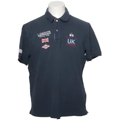 Poloshirt (Blauw) van La Martina Katoen, Elastaan