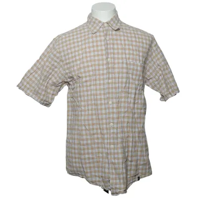 Korte mouwen shirt (Beige, Wit) van Izod Katoen, Linnen