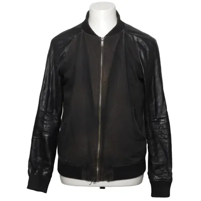 Bomberjakke (Sort) fra Premium by Jack & Jones Bomuld, Læder, Polyester