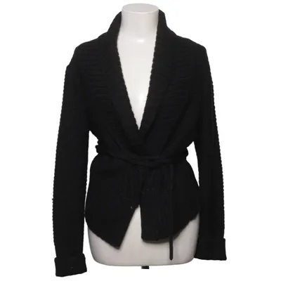 Cardigan cache-cœur (Noir) de Tessie Acrylique, Laine