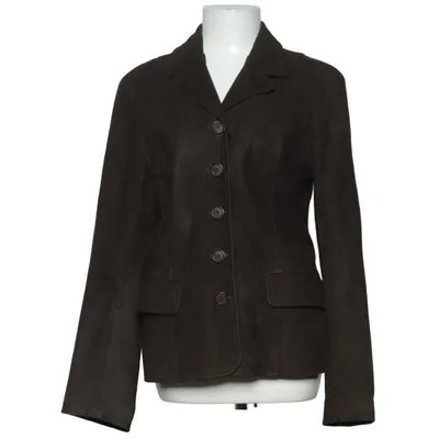 Läderkavaj (Brun) från Austin Clothing Co. Acetat, Skinn