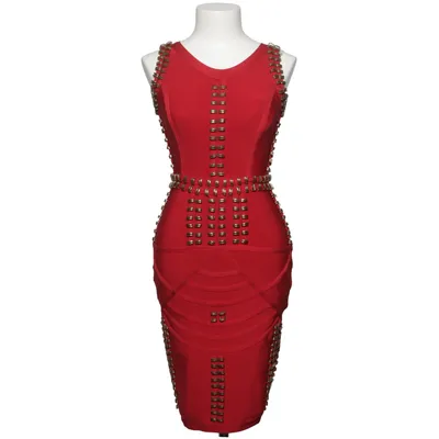 Robe (Rouge) de Hervé Léger Élasthane, Polyamide, Viscose