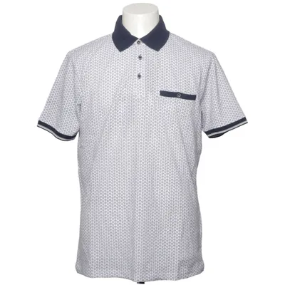 Pikétröja (Vit, Blå) från Pre End Bomull, Polyester