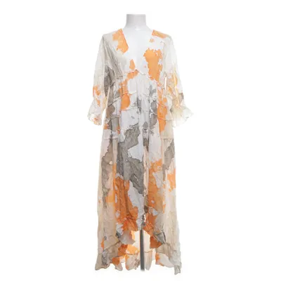 Maxi jurk (Wit, Oranje, Grijs) van Lens Viscose