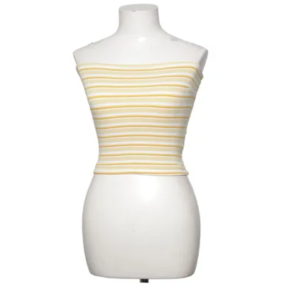 Tube top (Geel, Wit, Beige) van Gina Tricot Elastaan, Organisch katoen