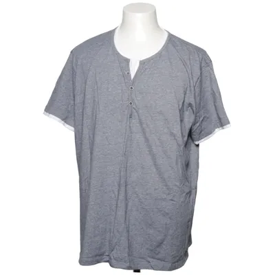 Henley T-shirt (Grå, Hvid) fra J.F.K Bomuld, Polyester