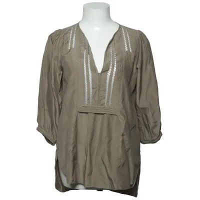 Blouse (Brown) from Schumacher Cotton, Silk