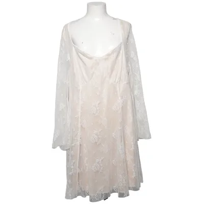 Jurk (Wit, Beige) van Shein Curve Elastaan, Polyester